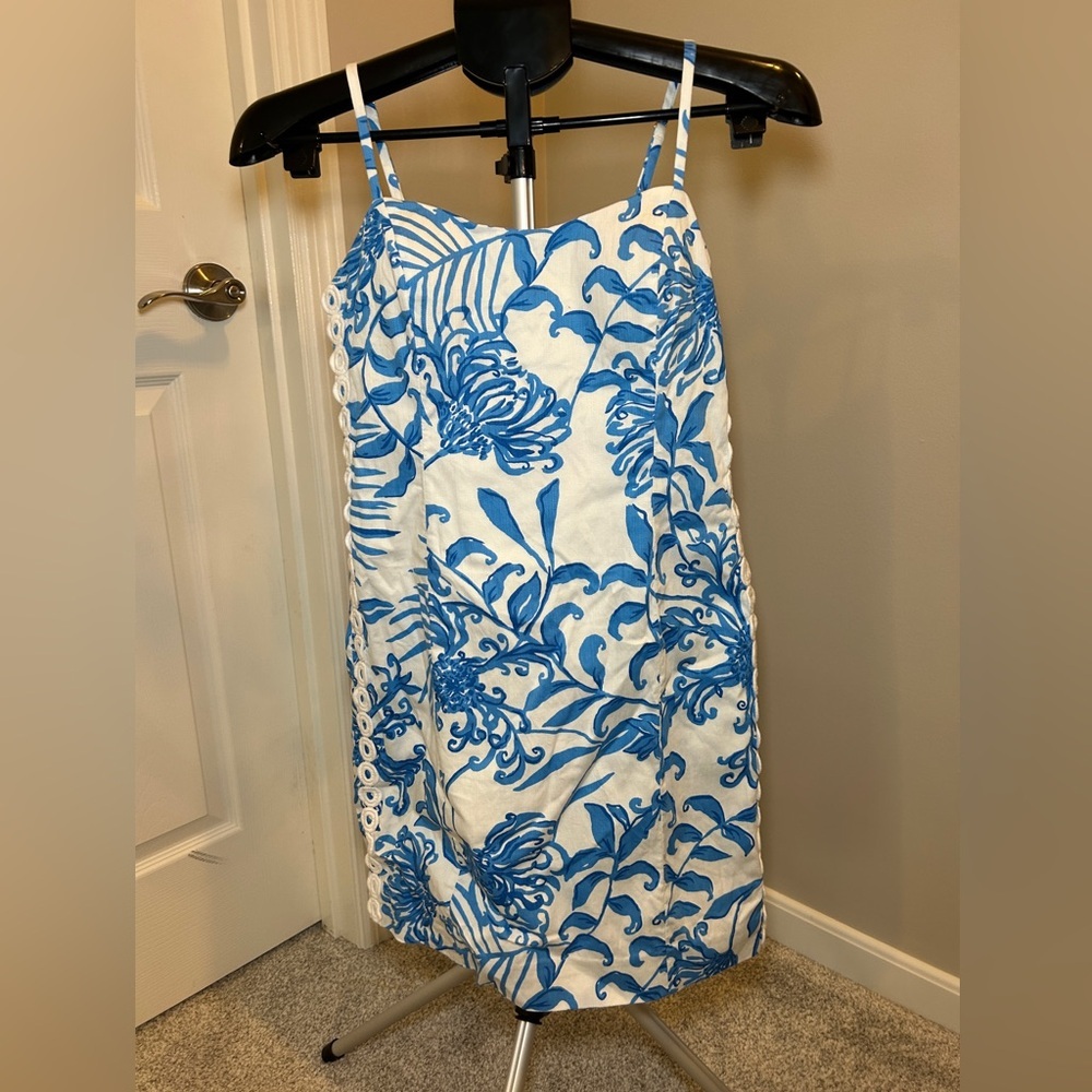 Lilly Pulitzer Shelli Stretch Dress in Resort White Glisten In The Sun Sz 6 - Picture 3 of 6